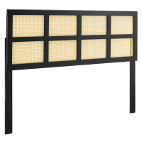 Modway MOD-6199-BLK Black Luana Cane King Headboard