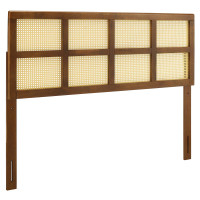 Modway MOD-6199-WAL Walnut Luana Cane King Headboard