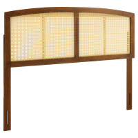 Modway MOD-6205-WAL Walnut Halcyon Cane King Headboard