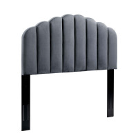 Modway MOD-6206-CHA Charcoal Veronique Twin Performance Velvet Headboard