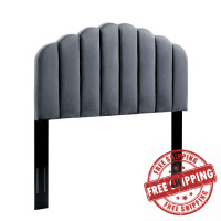 Modway MOD-6206-CHA Charcoal Veronique Twin Performance Velvet Headboard