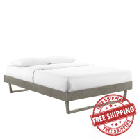 Modway MOD-6212-GRY Gray Billie Twin Wood Platform Bed Frame