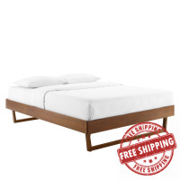 Modway MOD-6212-WAL Walnut Billie Twin Wood Platform Bed Frame