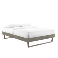 Modway MOD-6213-GRY Gray Billie Full Wood Platform Bed Frame