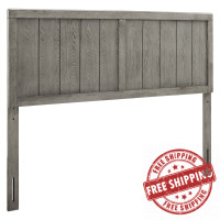 Modway MOD-6216-GRY Gray Robbie Twin Wood Headboard