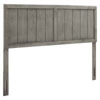 Modway MOD-6217-GRY Gray Robbie Full Wood Headboard