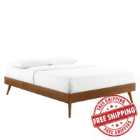 Modway MOD-6228-WAL Walnut Margo Twin Wood Platform Bed Frame