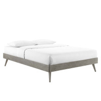 Modway MOD-6229-GRY Gray Margo Full Wood Platform Bed Frame