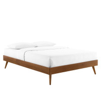Modway MOD-6229-WAL Walnut Margo Full Wood Platform Bed Frame