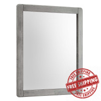 Modway MOD-6243-GRY Gray Georgia Wood Mirror