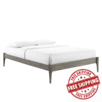 Modway MOD-6244-GRY Gray June Twin Wood Platform Bed Frame