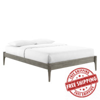 Modway MOD-6246-GRY Gray June Queen Wood Platform Bed Frame