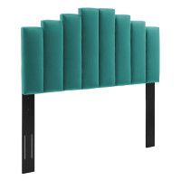 Modway MOD-6276-TEA Teal Noelle Performance Velvet Twin Headboard