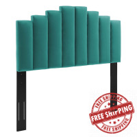 Modway MOD-6276-TEA Teal Noelle Performance Velvet Twin Headboard