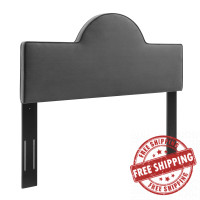 Modway MOD-6302-CHA Charcoal Dawn Twin Performance Velvet Headboard