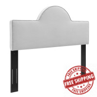 Modway MOD-6302-LGR Light Gray Dawn Twin Performance Velvet Headboard