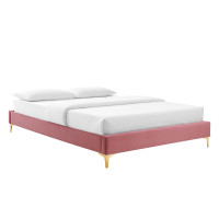 Modway MOD-6306-DUS Dusty Rose Sutton Full Performance Velvet Bed Frame