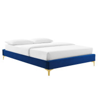 Modway MOD-6306-NAV Navy Sutton Full Performance Velvet Bed Frame