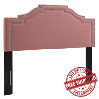 Modway MOD-6313-DUS Dusty Rose Lucia King/California King Performance Velvet Headboard