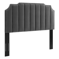Modway MOD-6314-CHA Rosalind Performance Velvet Twin Headboard Charcoal