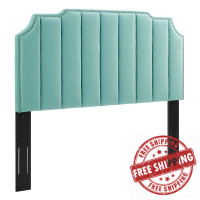 Modway MOD-6316-MIN Rosalind Performance Velvet King/California King Headboard Mint