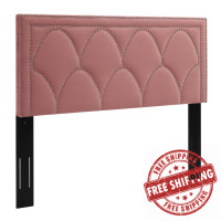 Modway MOD-6320-DUS Greta Performance Velvet Twin Headboard Dusty Rose