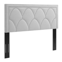 Modway MOD-6320-LGR Greta Performance Velvet Twin Headboard Light Gray