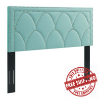 Modway MOD-6320-MIN Greta Performance Velvet Twin Headboard Mint