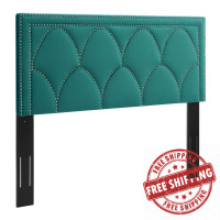Modway MOD-6320-TEA Greta Performance Velvet Twin Headboard Teal