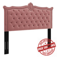 Modway MOD-6323-DUS Louisa Tufted Performance Velvet Twin Headboard Dusty Rose