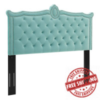 Modway MOD-6325-MIN Louisa Tufted Performance Velvet King/California King Headboard Mint