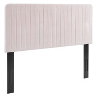 Modway MOD-6341-PNK Milenna Channel Tufted Performance Velvet King/California King Headboard Pink