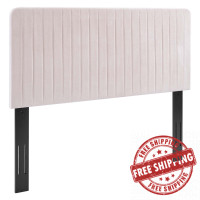 Modway MOD-6341-PNK Milenna Channel Tufted Performance Velvet King/California King Headboard Pink