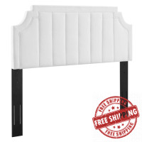 Modway MOD-6348-WHI White Alyona Channel Tufted Performance Velvet King/California King Headboard