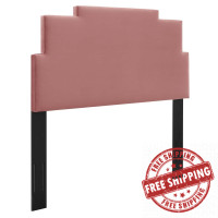 Modway MOD-6355-DUS Kasia Performance Velvet Twin Headboard Dusty Rose