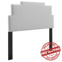 Modway MOD-6355-LGR Kasia Performance Velvet Twin Headboard Light Gray