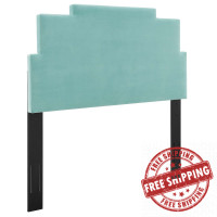 Modway MOD-6355-MIN Kasia Performance Velvet Twin Headboard Mint