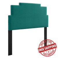 Modway MOD-6355-TEA Kasia Performance Velvet Twin Headboard Teal