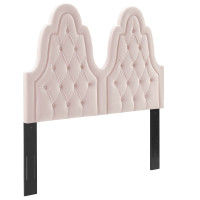 Modway MOD-6413-PNK Augustine Tufted Performance Velvet Twin Headboard Pink