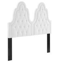 Modway MOD-6413-WHI Augustine Tufted Performance Velvet Twin Headboard White