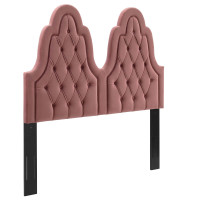 Modway MOD-6415-DUS Augustine Tufted Performance Velvet King/California King Headboard Dusty Rose