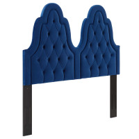 Modway MOD-6415-NAV Augustine Tufted Performance Velvet King/California King Headboard Navy