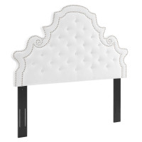 Modway MOD-6417-WHI Diana Tufted Performance Velvet Full/Queen Headboard White