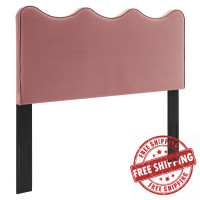 Modway MOD-6519-DUS Athena Performance Velvet Twin Headboard Dusty Rose