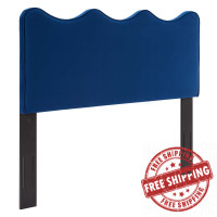 Modway MOD-6519-NAV Athena Performance Velvet Twin Headboard Navy