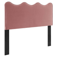 Modway MOD-6520-DUS Athena Performance Velvet Full/Queen Headboard Dusty Rose