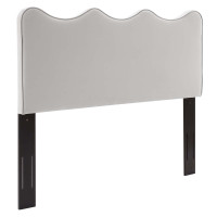 Modway MOD-6521-LGR Athena Performance Velvet King/California King Headboard Light Gray