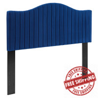 Modway MOD-6560-NAV Navy Brielle Channel Tufted Performance Velvet King/California King Headboard