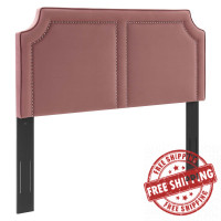 Modway MOD-6565-DUS Cynthia Performance Velvet Twin Headboard Dusty Rose