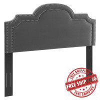 Modway MOD-6568-CHA Belinda Performance Velvet Twin Headboard Charcoal